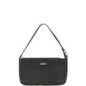 Burberry Nova Check Hobo Shoulder Bag Black Leather